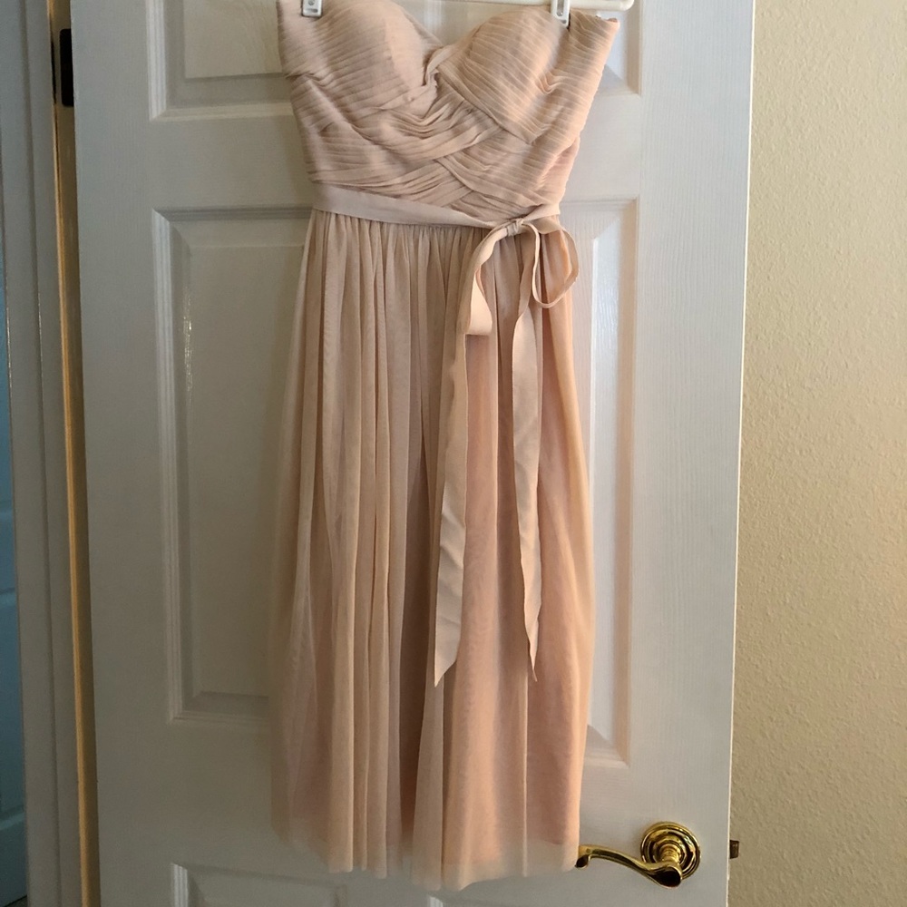 Blush colored bridesmaid dress (size 6)